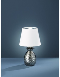 [TRIOR50421089] Lumetto Decorativo Pineapple Argento con Paralume Bianco Ø20 cm Trio Lighting