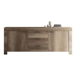 [EFFEZ57122] Madia 2 ante 3 cassetti finitura rovere L.210 P.43 H.86 cm EFFEZ