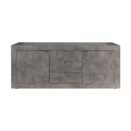 [FZ94248] Madia 2 ante e 3 cassetti Ocean grigio beton 210x45xh.85 cm