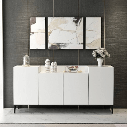 [FZ99595] Madia Ellaria 4 ante bianca 160x42x75h