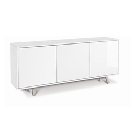 [A7073OSBLK] Madia tre ante Bianco Ossido Lucido 177x41x h74 cm