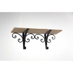 [GIC818769] 2x Mensola in metallo con piano in legno cm 46 x 13 x 17 h