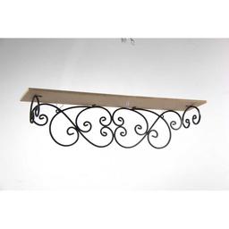 [GIC818790] 2x Mensola in metallo con piano in legno cm 66 x 13 x 17 h