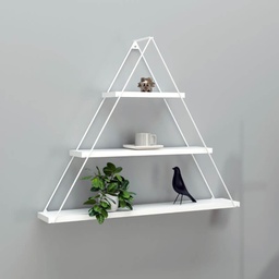 [FZ97232] Mensola triangolare 3 ripiani Moset bianco totale MT191006