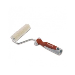 [N960891011C] Minirullo professionale con manico corto in colore marrone di alta qualità, perfetto per lavori di precisione.
