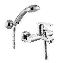 [DFLEX-274-L030] Miscelatore monoc. vasca con supporto a snodo lime cromo