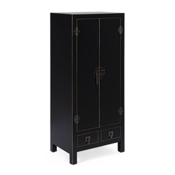 [B0745981] Mobile 2 ante - 2 cassetti pechino nero in legno stile design