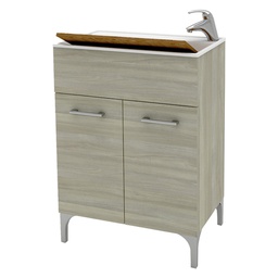 [1958302] Mobile Lavatoio 'Lena' Cm 60 X 50 X H.84 - Rovere Grigio