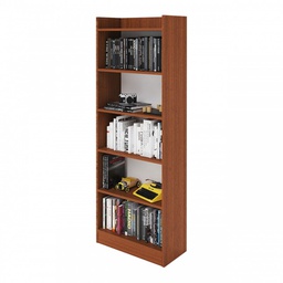 [A10285] Mobile Libreria Noce Antico in legno nobilitato 6 ripiani H180x64x29 cm (ALESSIA)
