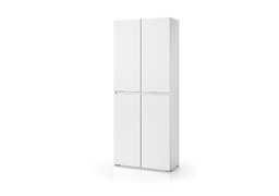 [TEREL212B] Mobile Multiuso Con 4 Ante Maniglia A Gola 7 Ripiani Regolabili bianco