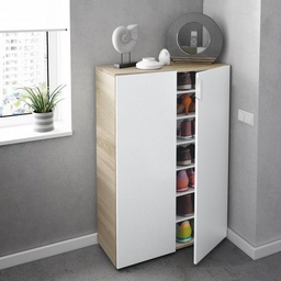 [CAP12409] Mobile Scarpiera salvaspazio sei ripiani cm 72 x 36 x 103 h rovere