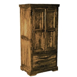 [V8018560000] Mobile antico chiaro armadio 2 ante e due cassetti 90x60x180h cm