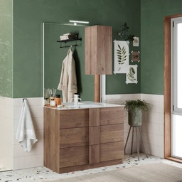 [FZ98888] Mobile bagno Salemi60 3 cassetti rovere mercure