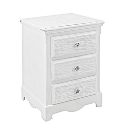 [B0744184] Mobile cassettiera 3 cassetti legno bianco Blanc cm 40 x 34 x 63,5