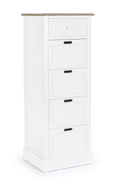[B0740496] Mobile cassettiera 4 cassetti Dorotea bianco