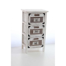 [GIC793523] Mobile cassettiera Home bianco 3 cassetti cm 34 x 25 x 62 h
