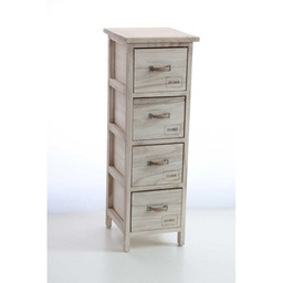 [GIC793288] Mobile cassettiera stretta shabby legno 4 cassetti cm 26 x 32 x 80 h
