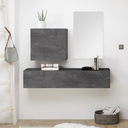 [EFFEZ87966] Mobile da ingresso con specchio finitura ossido L. 138  P. 42 cm EFFEZ
