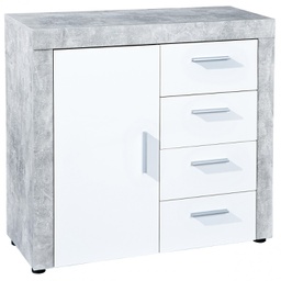 [CAP8024] Mobile madia bianco cemento cm 77 x 40 x 82 h