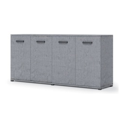 [A17605] Mobile multiuso da soggiorno grigio cemento in legno nobilitato 180x80x45 cm