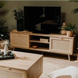 [FZ95015] Mobile porta TV Bali 56A 2 ante effetto vimini