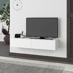 [EFFEZ99258] Mobile porta TV sospeso Francy bianco ante a ribalta EFFEZ