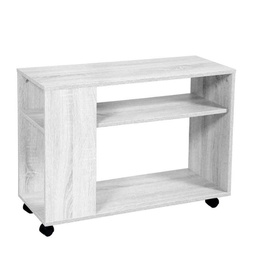 [GIC769030] Mobile porta tv con rotelle bianco cm 80 x 30 x 56 h