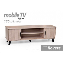 [GIC796500] Mobile salotto basso porta tv madia rovere cm 120 x 33 x 40 h