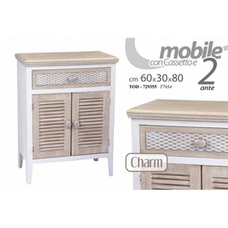 [GIC729355] Mobile shabby multiuso ingresso cucina bagno bianco beige