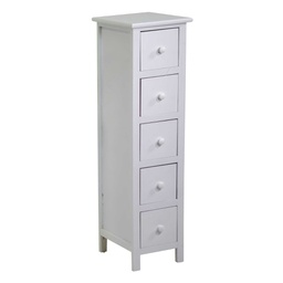 [V4116700000] Mobiletto Eleonora bianco 5 cassetti cm 25x28h92