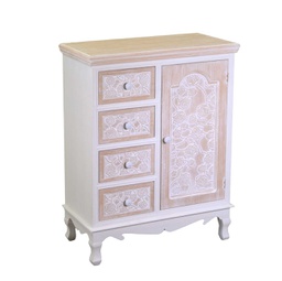 [V8041790000] Mobiletto legno andorra 1 anta + 4 cassetti cm66x32h86