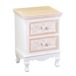[V8041720000] Mobiletto legno andorra 2 cassetti cm 37x30h54
