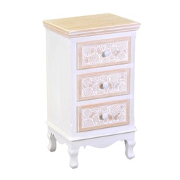 [V8041730000] Mobiletto legno andorra 3 cassetti cm37x30h68