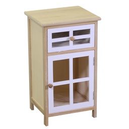 [V4119760000] Mobiletto naomi 1 anta + 1 cassetto naturale rettangolare cm33x30h57,5