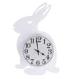 [V1869790000] Orologio legno coniglio con pendolo bianco cm 38x24x5