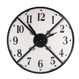 [V1868690000] Orologio metallo bianco nero tondo cmø62x5