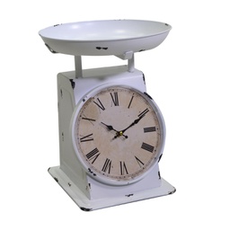 [V1869400000] Orologio metallo bianco tondo cm 29x27x29