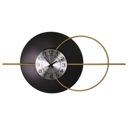 [V4617200000] Orologio metallo nero oro cm 86