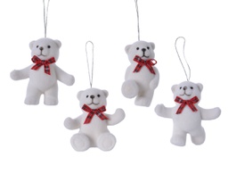 [20102509] Orso di plastica con folla di brillantini 4ass L 7.5 x P 5.5 x H 6.2 cm
