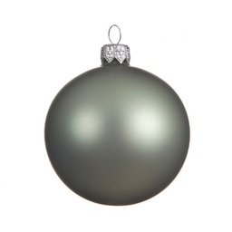 [19625699] Box Da 6 Decoro Albero Natale Vetro Pallina Verde Salvia Opaco Cm 6 