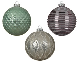 [19625656] Pallina Natale in vetro assortita  pz 1  diam 10