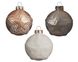 [19625708] Pallina di Natale assortita pz 1 cm 8 in vetro
