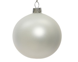 [20035481] Box Da 6 Palline Di Natale Bianca Opaco Effetto Neve Ø6 Cm