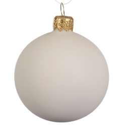 [20035486] Box Da 4 Palline Di Natale Bianco Latte Opaco Ø10 Cm