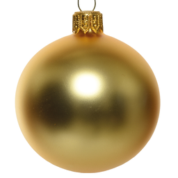 [20035466] Box Da 4 Palline Di Natale Oro Opaco Ø10 Cm