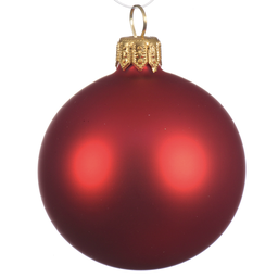 [20035471] Box Da 4 Palline Di Natale Rossa Opaca Ø10 Cm