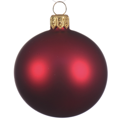 [20035477] Box Da 6 Palline Di Natale Rosso Scuro Lucido Ø6 Cm
