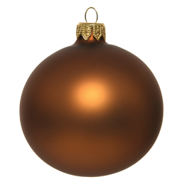 [20035532] Box Da 6 Palline Di Natale Cannella Opaca Ø8 Cm