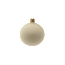 [19625682] Box Da 6 Palline Natalizia  In Vetro Decorazione Albero Bianco Opaco Cm 6