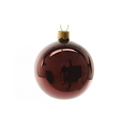 [19625677] Pallina Natalizia  In Vetro Decorazione Albero Rosso Scuro Lucido  Cm 15 1 Pz